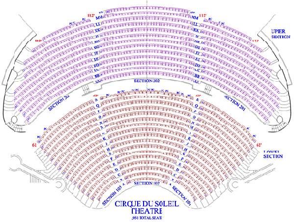 Cirque du Soliel Ka Seating Chart